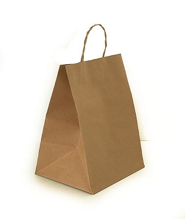 50 Sacolas Kraft para Entregas - 25x20x17 | Para Delivery