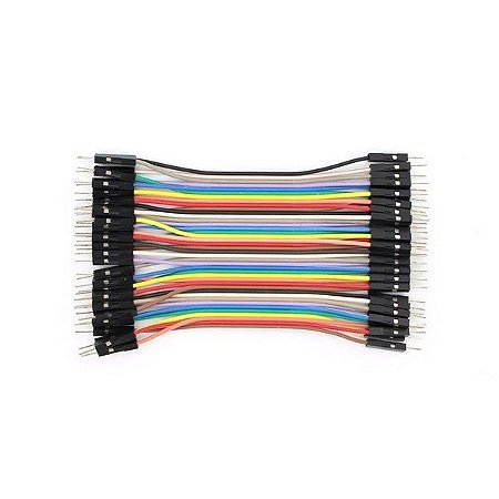 Kit Jumper Macho-Macho x40 Unidades 10cm Para Arduino