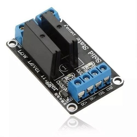 Módulo Relé De Estado Sólido Ssr De 2 Canais Para Arduino