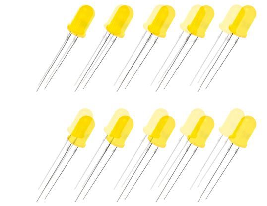 PACOTE 1.000 LED DIFUSO AMARELO 5MM