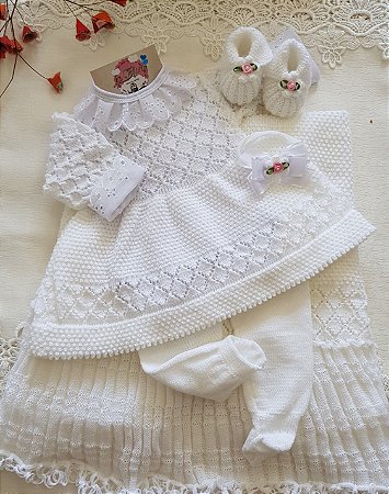 vestido de trico para bebe