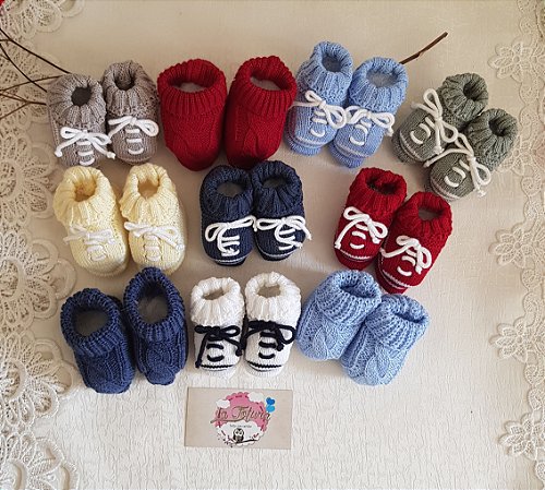 Sapatinho tricô - La Fofura Baby - Enxoval de bebê e Bolsas de Maternidade