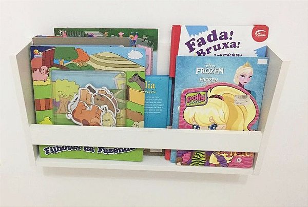 ORGANIZADOR DE LIVROS INFANTIS EM MDF 58X12X30CM