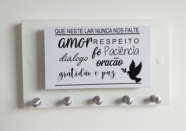 PORTA CHAVES E CORRESPONDÊNCIA EM MDF 25X3,5X15CM - NNF