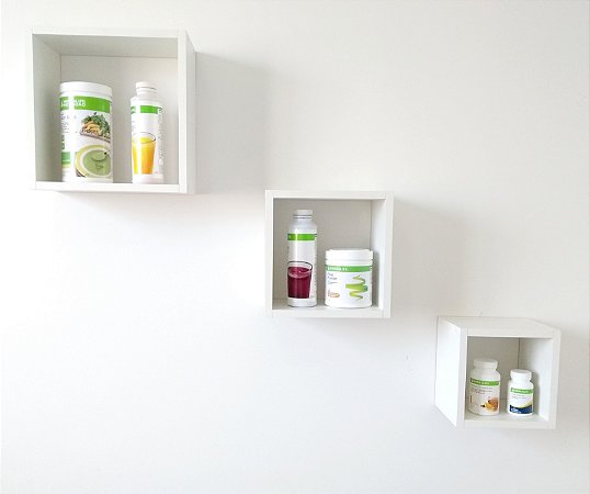 KIT COM 03 NICHOS EM MDF 20CM, 25CM E 30CM - EVS