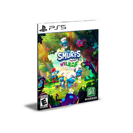 Os Smurfs Mission Vileaf PS5 PSN Mídia Digital