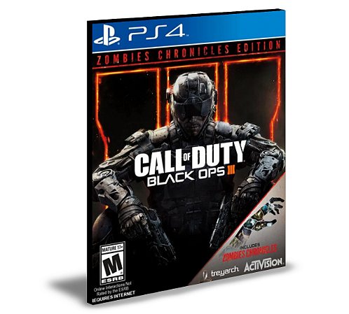 Call of Duty Black Ops III - Edição Zombies Chronicles JOGO + DLCS Ps4 e Ps5 Mídia Digital