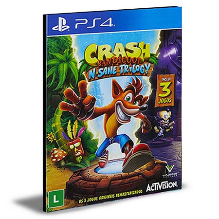 Crash Bandicoot N.sane Trilogy Ps4 e Ps5 Psn Mídia Digital