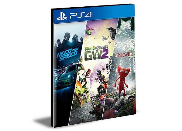 NEED FOR SPEED + PLANTS VS ZOMBIE 2 + UNRAVEL PS4 e PS5  PSN  MÍDIA DIGITAL