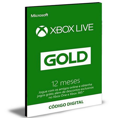 Assinatura Live Gold 12 Meses | Xbox One