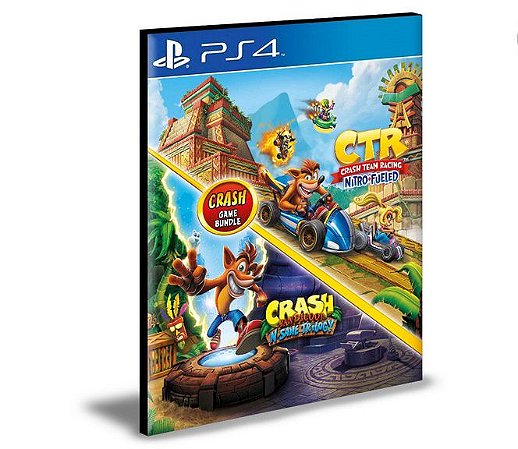 Pacote Crash Bandicoot N. Sane Trilogy + CTR Nitro-Fueled  Ps4 e Ps5 Psn  Mídia Digital