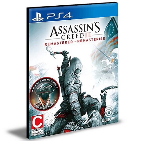 Assassin's Creed III Remastered Ps4 e Ps5 Psn | Mídia Digital