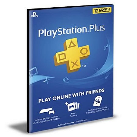 PSN PLUS 12 Meses Playstation User Ps4 e PS5 Mídia Digital