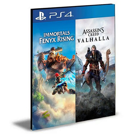 Assassin’s Creed Valhalla + Immortals Fenyx Rising Pacote PS4 e PS5 PSN MÍDIA DIGITAL