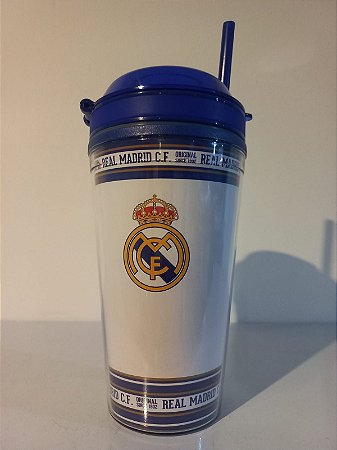 Copo Com Canudo e pote Real Madrid - LUDI