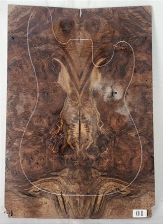 TAMPO CLARO WALNUT BURL GUITARRA/BAIXO (DROP-TOP)