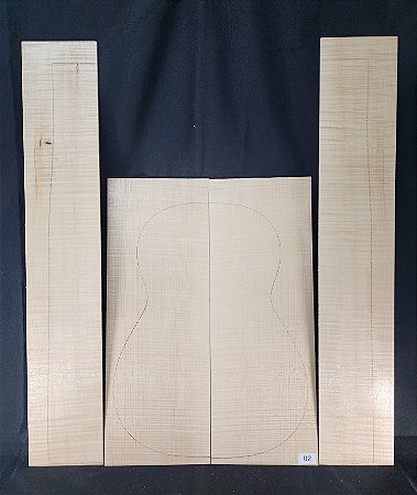 FAIXA E FUNDO VIOLAO / OM / FOLK FLAMED MAPLE