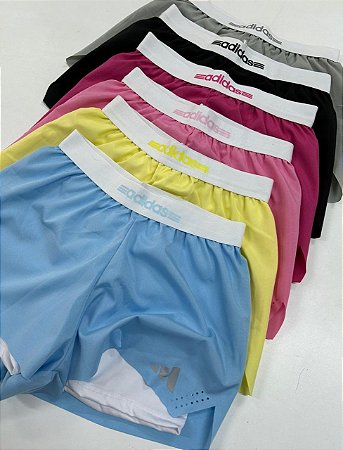 Short Duplo Feminino Tactel Premium Fitness