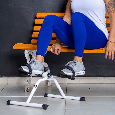 Mini Bike Portátil, Mini Bicicleta Ergometrica, Intensidade Mecânica, Branca, E22, Acte Sports
