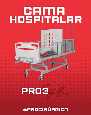Cama Hospitalar Manual 3 Manivelas Pro3 Plus