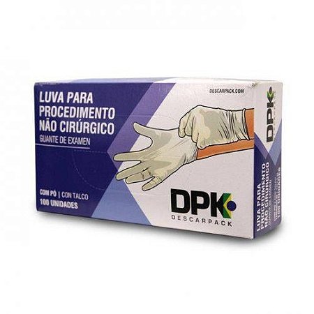 Luva Látex com Pó DPK - Descarpack