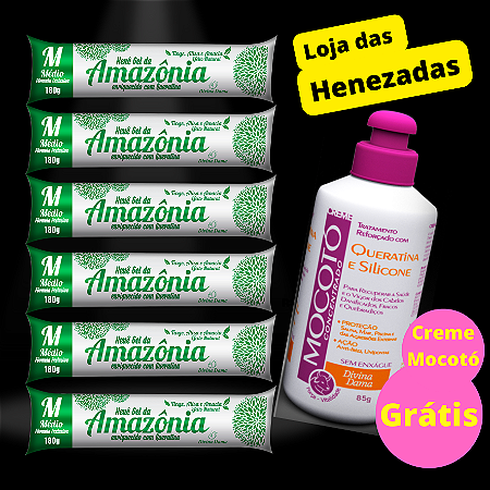 Henê Amazônia Médio 180gr Bisnaga 06 unidades