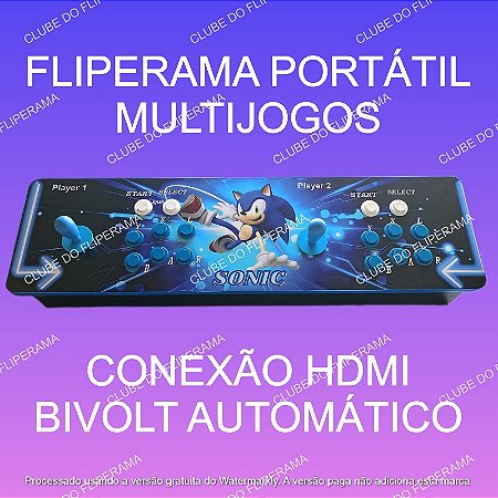Fliperama Portátil Multijogos 2 Players