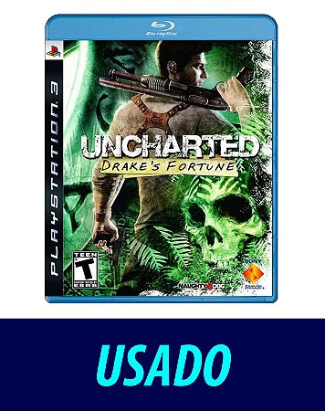 Jogo Uncharted Drake's Fortune - Ps3 Capa Blu-ray - Usado