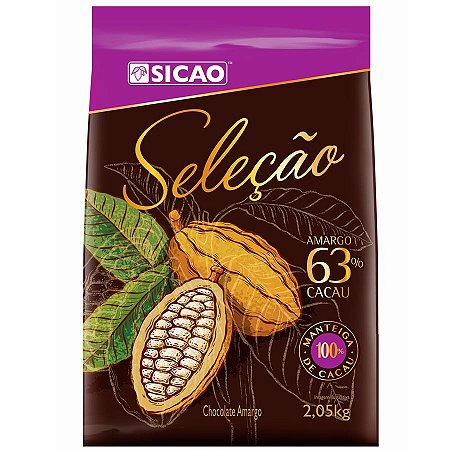 Chocolate Sicao Selecao Gotas De Amargo 63% 2,05