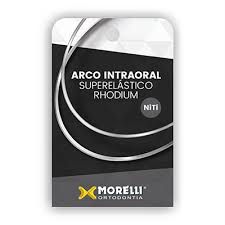 Arco Intraoral Rhodium Superelástico Grande NiTi Redondo Ø0,35mm (.014")