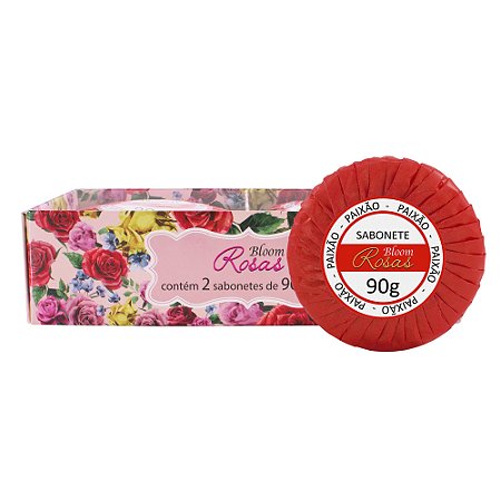 ESTOJO C/2 SABONETES BLOOM ROSAS PAIXÃO 90GR AROMATICA
