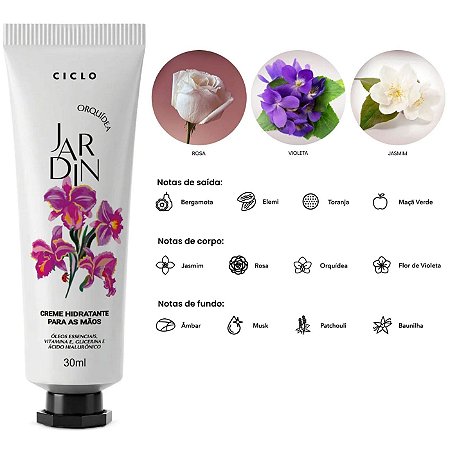 Creme de Maos Jardin Orquidea 30ml Ciclo
