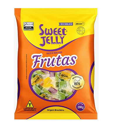 Balas de Alga Marinha Sweet Jelly 200g Sabor Frutas