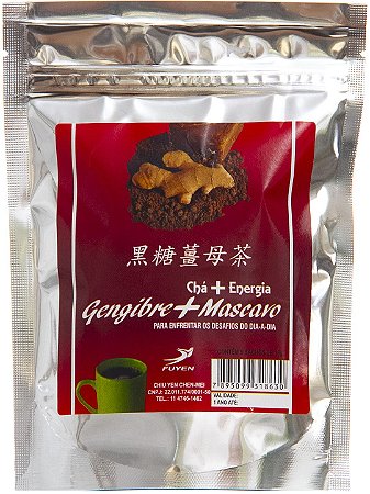 Chá energia gengibre + mascavo 5 sachês de 15g