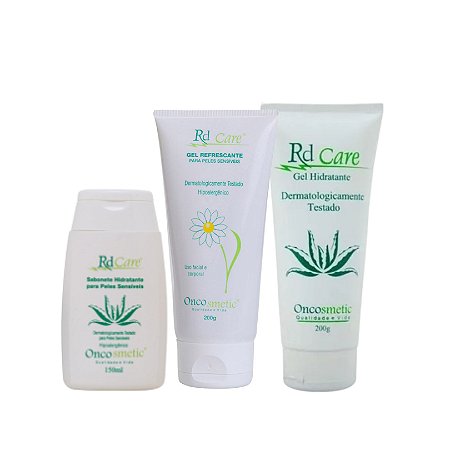 Kit Médio Radioterapia Oncosmetic - Sabonete + Gel Refresecante + Gel Hidratante