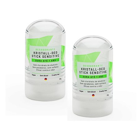 Kit Desodorante Vegano - Stick Kristall Sensitive 60g - Alva