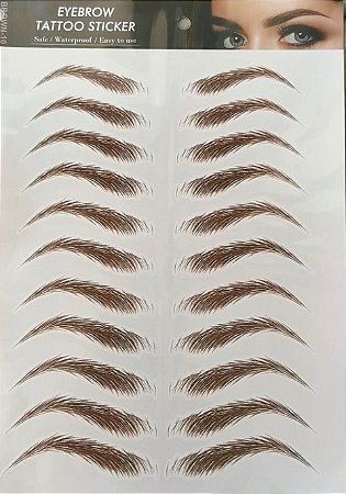 Sobrancelha tatuagem adesivo à prova d'água - cartela Z828 marrom
