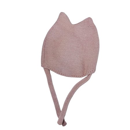 Gorro infantil rose com orelhinhas