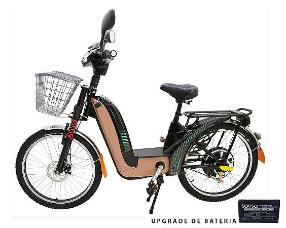 Bicicleta elétrica sousa eco 350w 48v 12ah Clearance