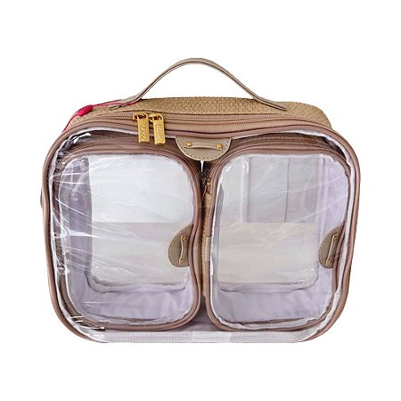 TRIO MALETA - PALHINHA COM BEGE