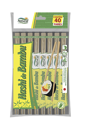 Hashi De Bambu 21 Cm Natural Pct 40 Pares