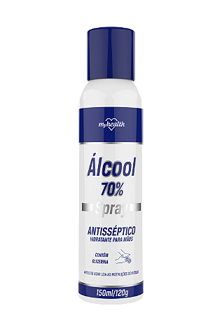 Álcool Spray 70% Antisséptico Hidratante para Mãos - 150 ml