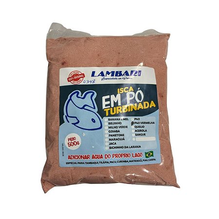 Isca em Pó para Pesca Turbinada P40 Vermelha Lambari