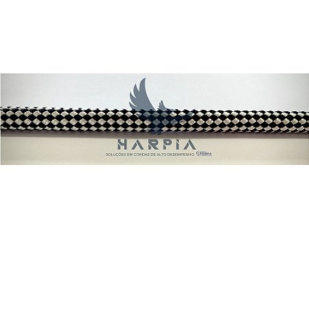 Corda Semi Estática Harpia Work 11mm Branco/Preto Cordas Pampa