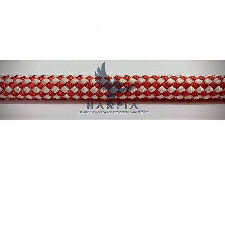 Corda Semi Estática Harpia Work 11mm Branca/Vermelha Cordas Pampa