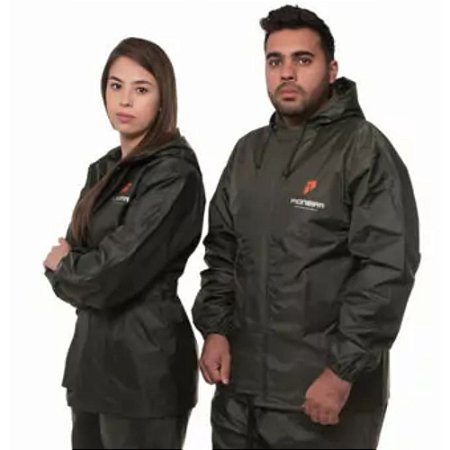 Jaqueta Pescador Nylon Verde Pioneira
