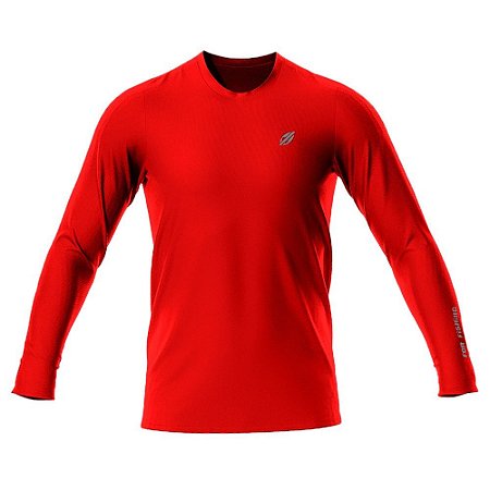 Camiseta ML Dry Action Esporte Vermelha Masculina Mormaii