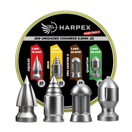 Chumbinho Combo Pack 4 5.5mm Harpex