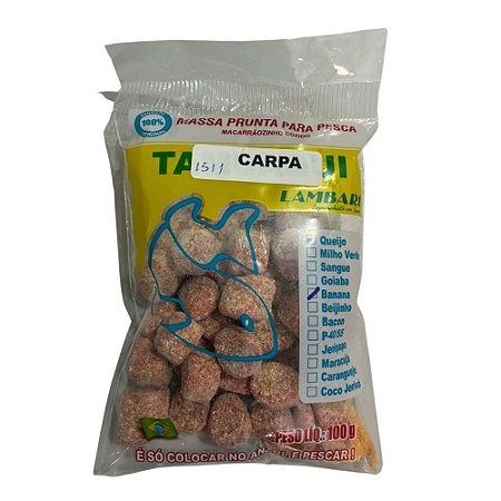 Massa Pronta para Pesca Carpa Banana Lambari