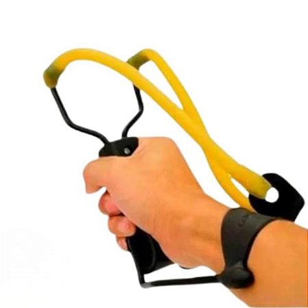 Atiradeira Estilingue Metal com Apoio Rossi